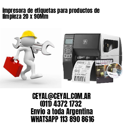 impresora de etiquetas para productos de limpieza 20 x 90Mm