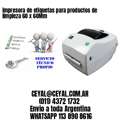 impresora de etiquetas para productos de limpieza 60 x 60Mm