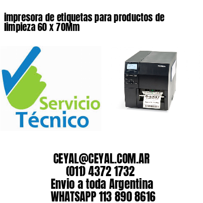 impresora de etiquetas para productos de limpieza 60 x 70Mm