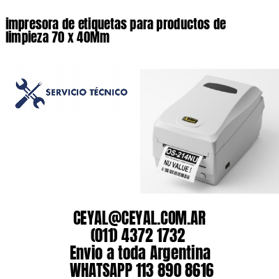 impresora de etiquetas para productos de limpieza 70 x 40Mm