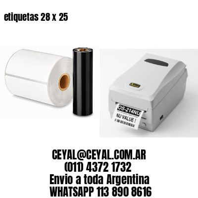 etiquetas 28 x 25