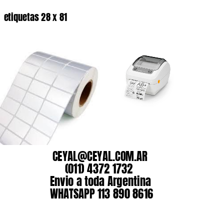 etiquetas 28 x 81