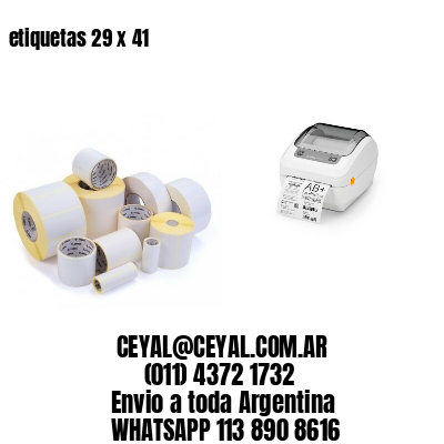 etiquetas 29 x 41