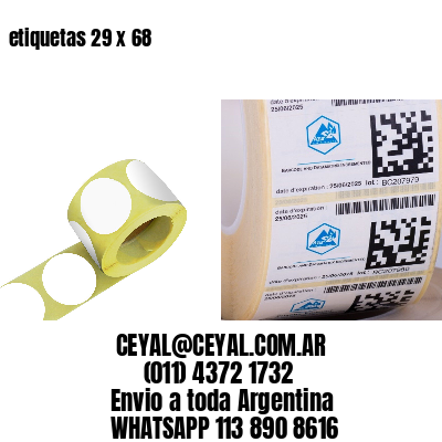 etiquetas 29 x 68