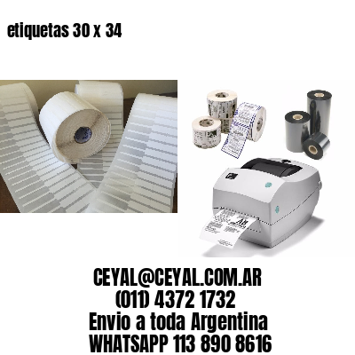 etiquetas 30 x 34