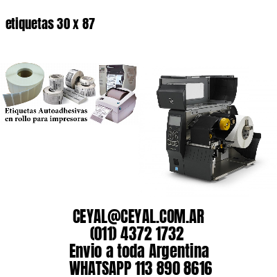 etiquetas 30 x 87