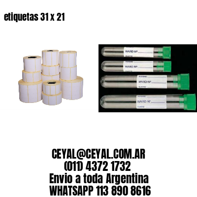 etiquetas 31 x 21