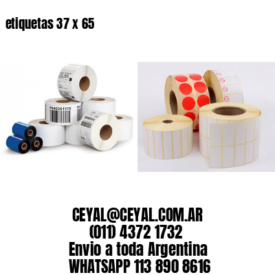 etiquetas 37 x 65