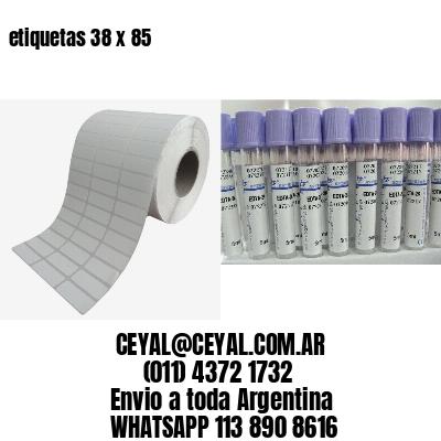 etiquetas 38 x 85