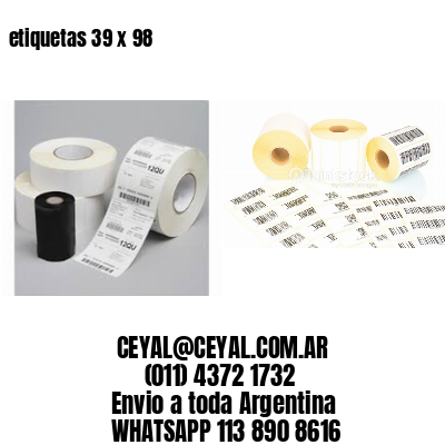 etiquetas 39 x 98