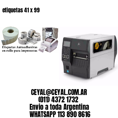 etiquetas 41 x 99