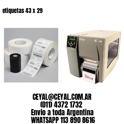 etiquetas 43 x 29