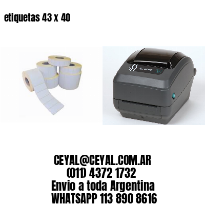 etiquetas 43 x 40