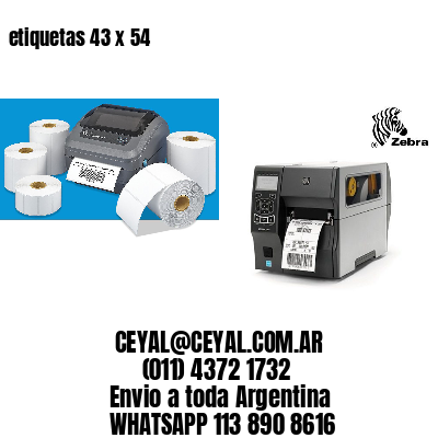etiquetas 43 x 54