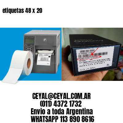 etiquetas 48 x 20
