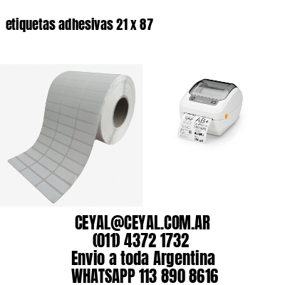etiquetas adhesivas 21 x 87