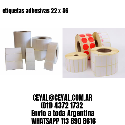 etiquetas adhesivas 22 x 56