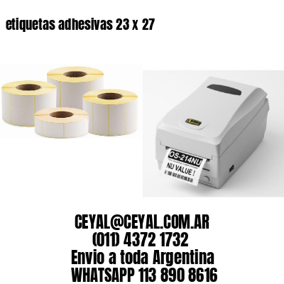 etiquetas adhesivas 23 x 27