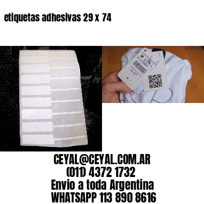 etiquetas adhesivas 29 x 74