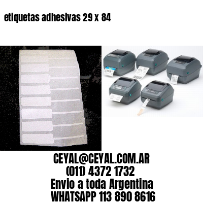 etiquetas adhesivas 29 x 84