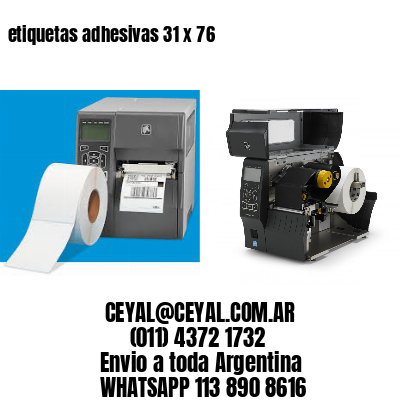 etiquetas adhesivas 31 x 76