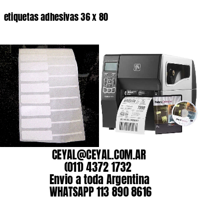 etiquetas adhesivas 36 x 80