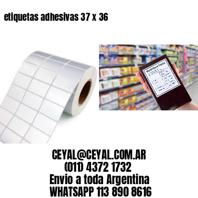 etiquetas adhesivas 37 x 36