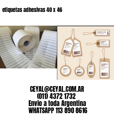 etiquetas adhesivas 40 x 46