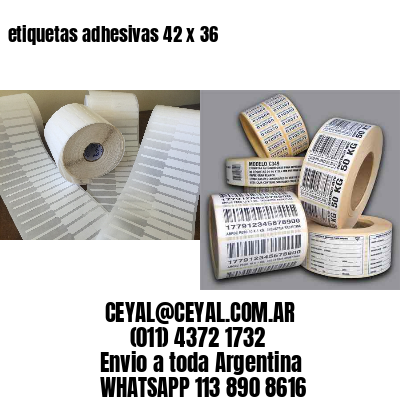 etiquetas adhesivas 42 x 36