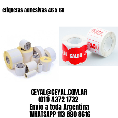 etiquetas adhesivas 46 x 60