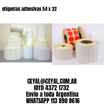 etiquetas adhesivas 54 x 22