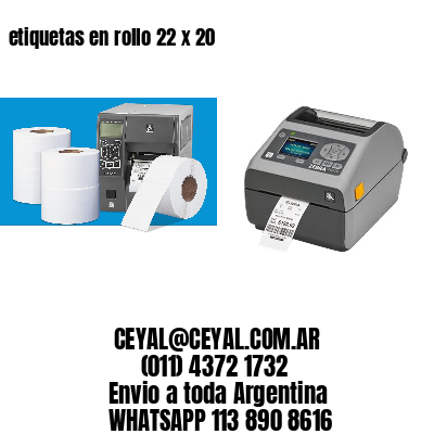 etiquetas en rollo 22 x 20