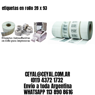 etiquetas en rollo 28 x 93