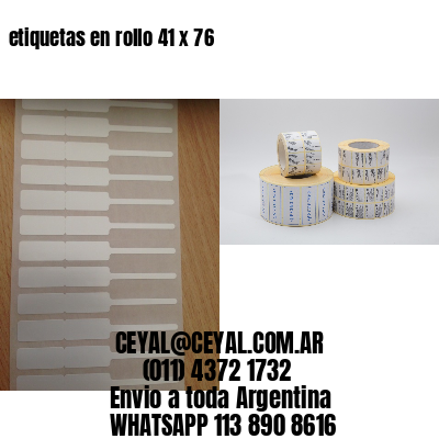 etiquetas en rollo 41 x 76