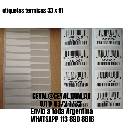etiquetas termicas 33 x 91