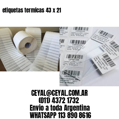 etiquetas termicas 43 x 21