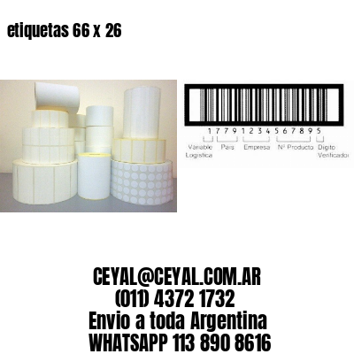 etiquetas 66 x 26