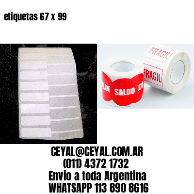etiquetas 67 x 99