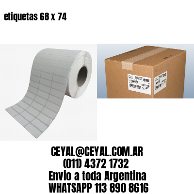 etiquetas 68 x 74