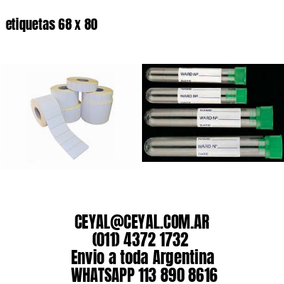etiquetas 68 x 80