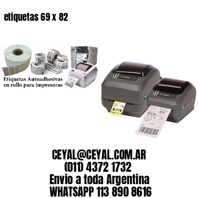 etiquetas 69 x 82