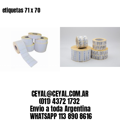 etiquetas 71 x 70