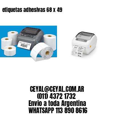 etiquetas adhesivas 68 x 49