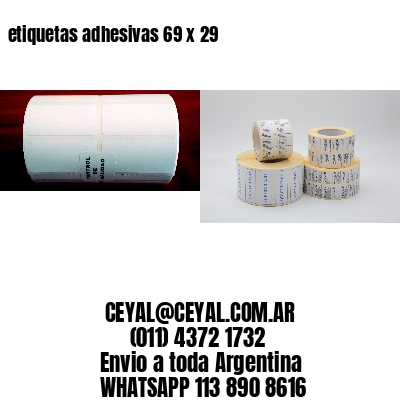 etiquetas adhesivas 69 x 29