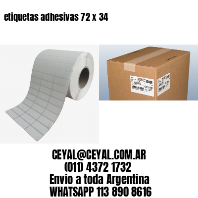 etiquetas adhesivas 72 x 34