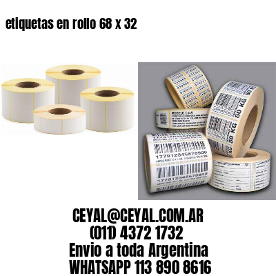 etiquetas en rollo 68 x 32