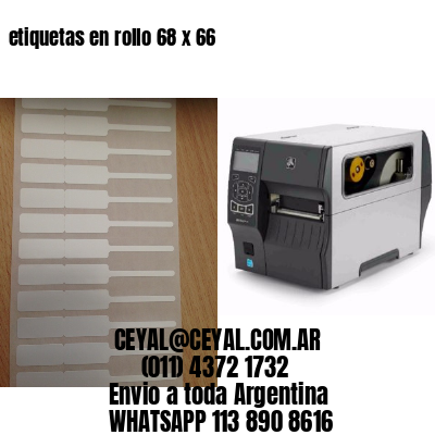 etiquetas en rollo 68 x 66
