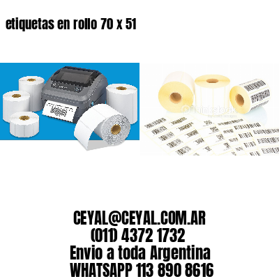 etiquetas en rollo 70 x 51
