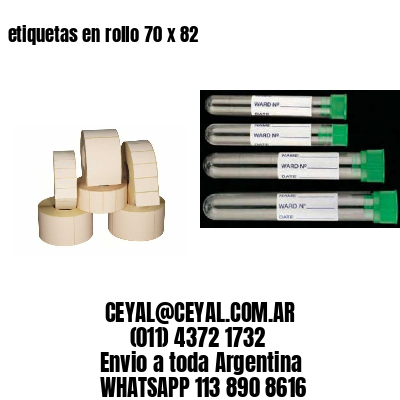 etiquetas en rollo 70 x 82