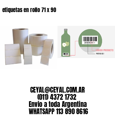 etiquetas en rollo 71 x 90